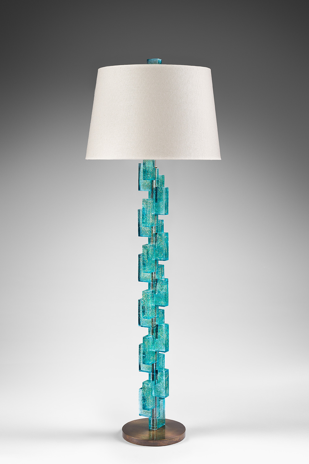 Turquoise standing lamp