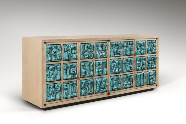 Turquoise ceramic cabinet