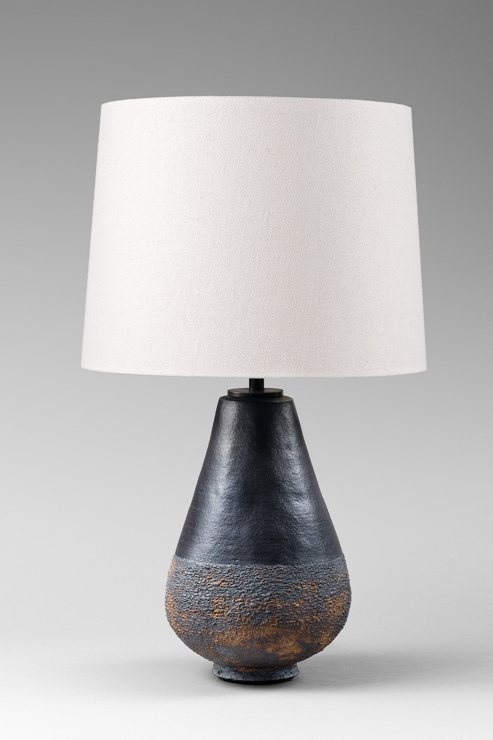 Black and bronze textured lamp