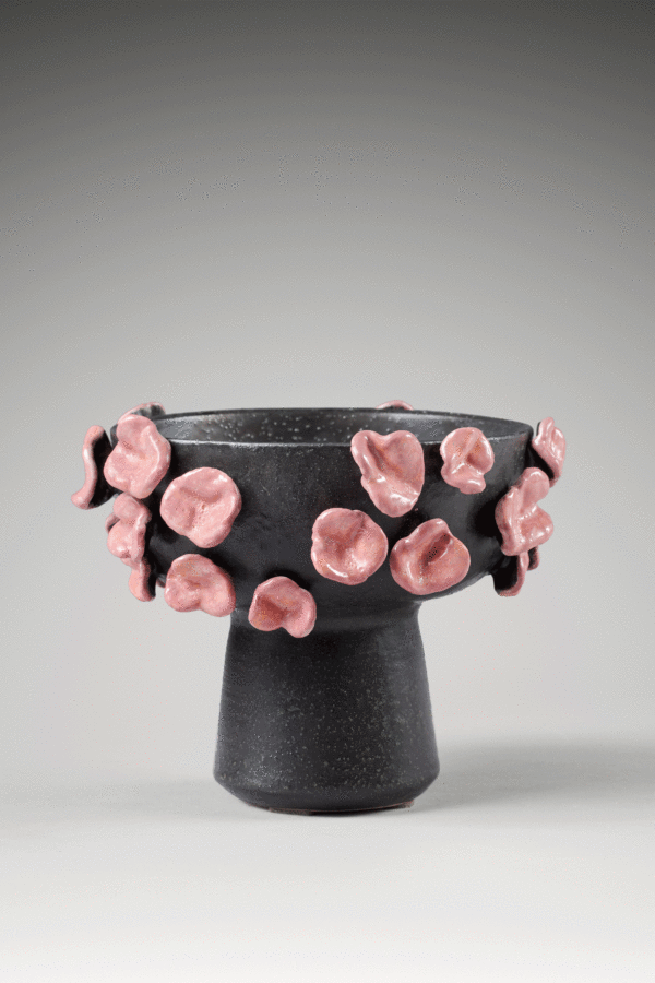 Coupe pétale noire et rose