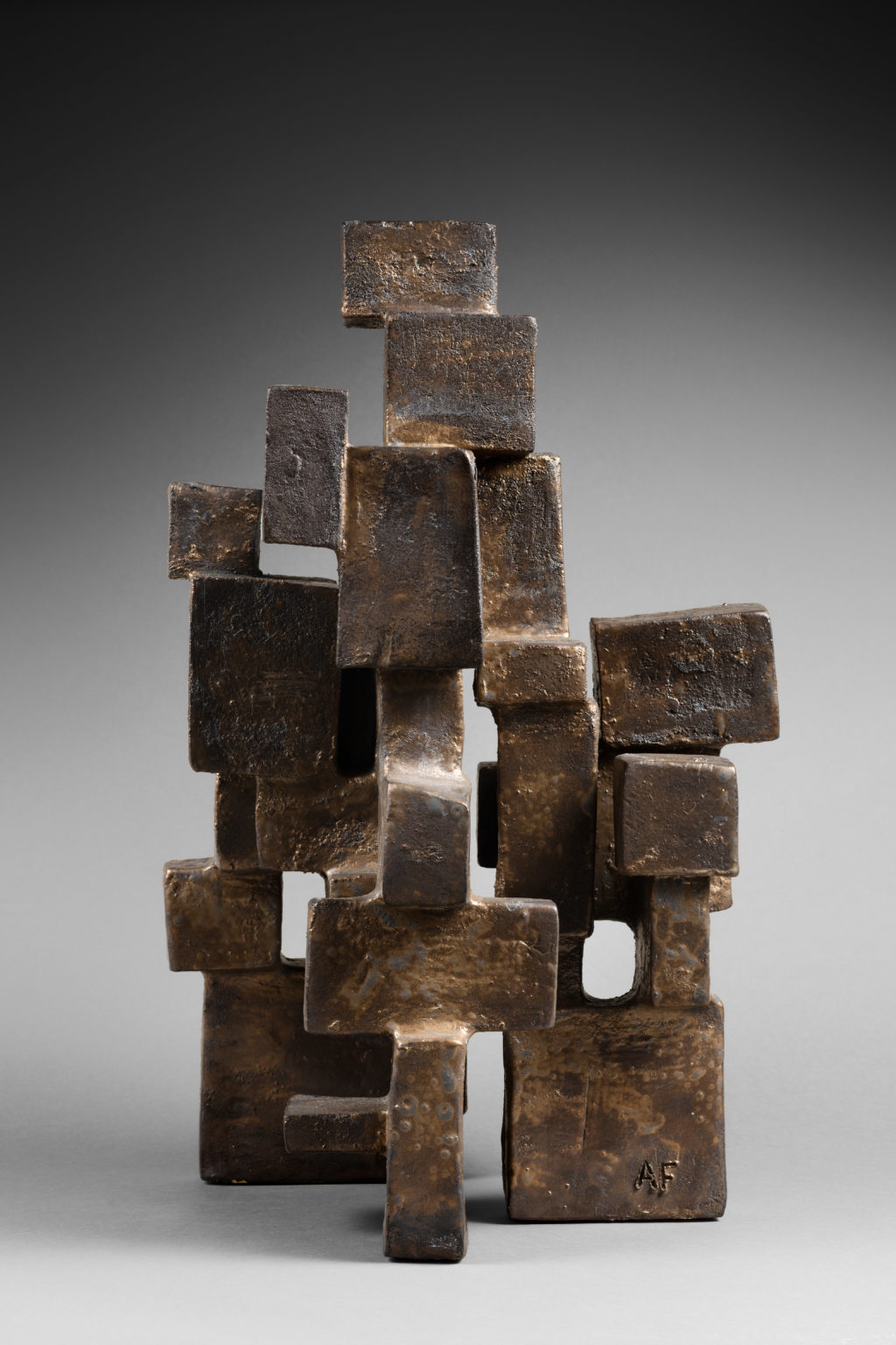 Bronze "Block" sculpture N°V CHAHAN