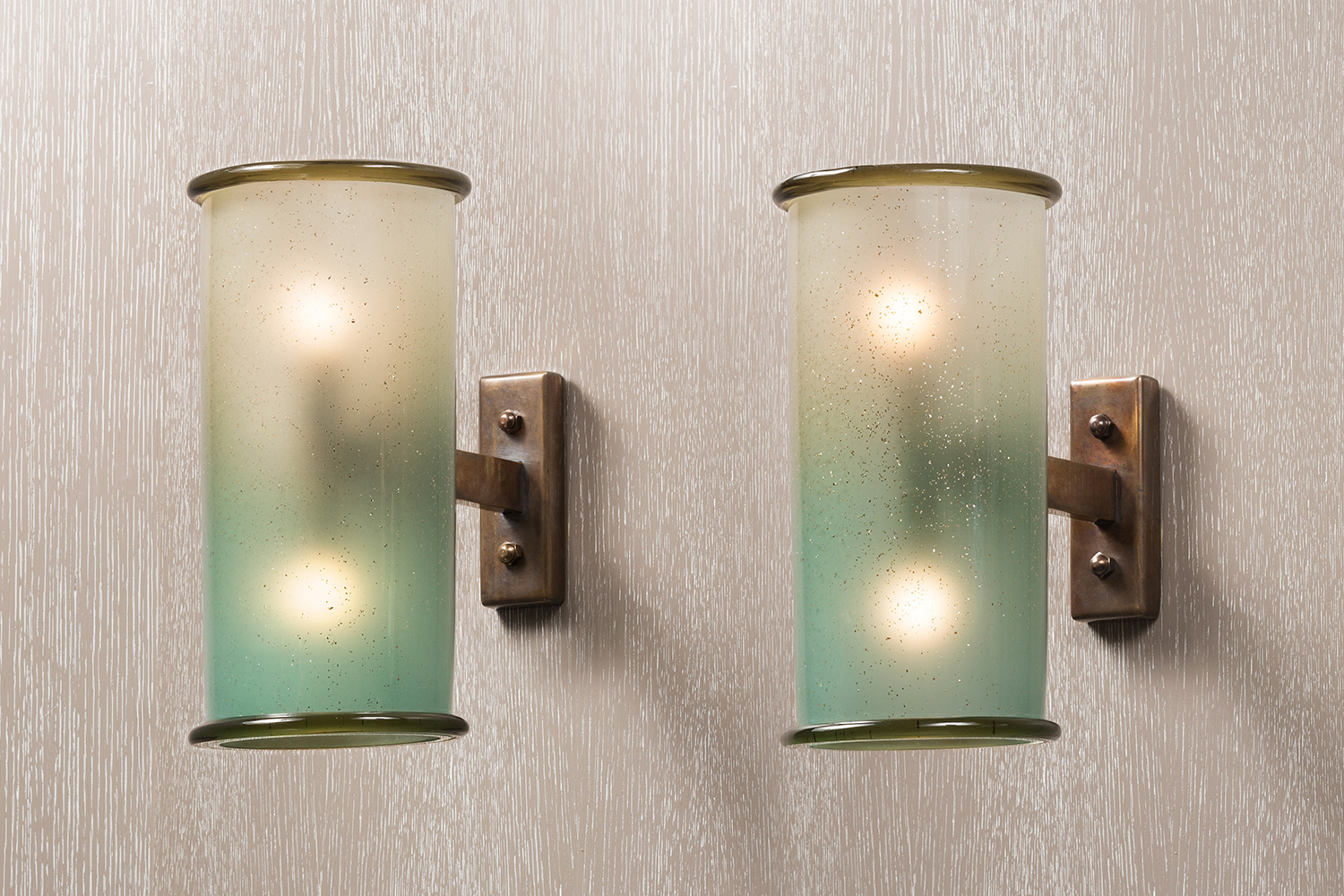 Pair of glass sconces