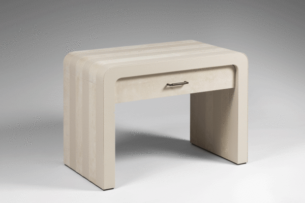 Chevet en cuir crème