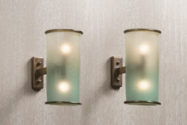 Pair of glass sconces