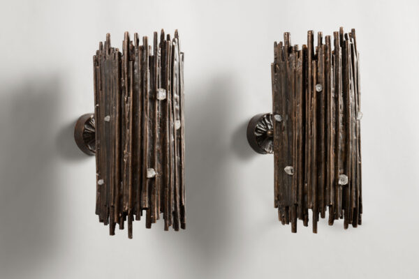 Paire d’appliques bronze