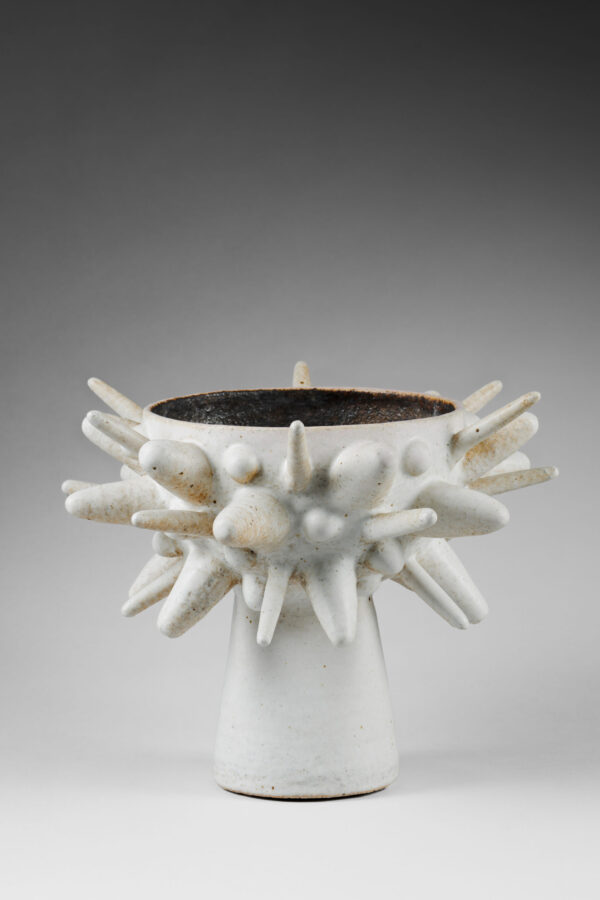 M White Ceramic Spiky Starfish Tazza glaze