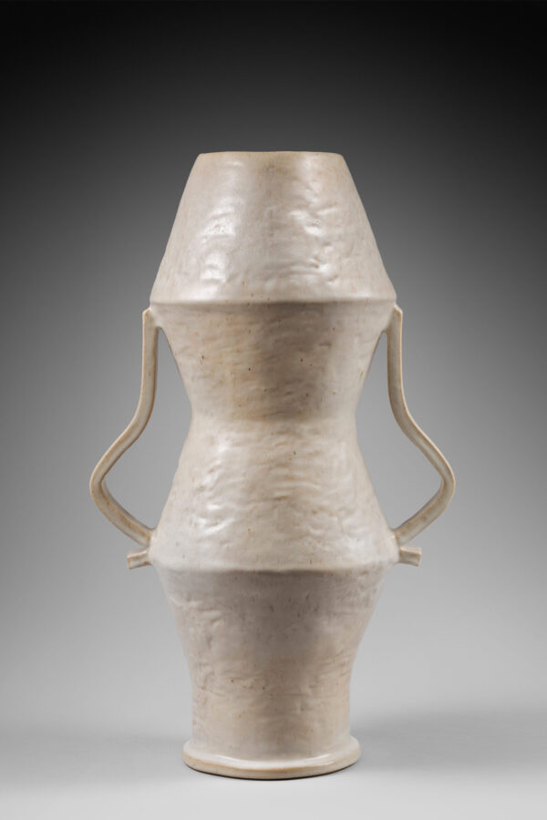 Double Sassy cream vase