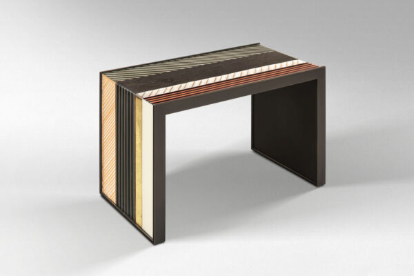 Corail Chevron “Canal Grande” side Table