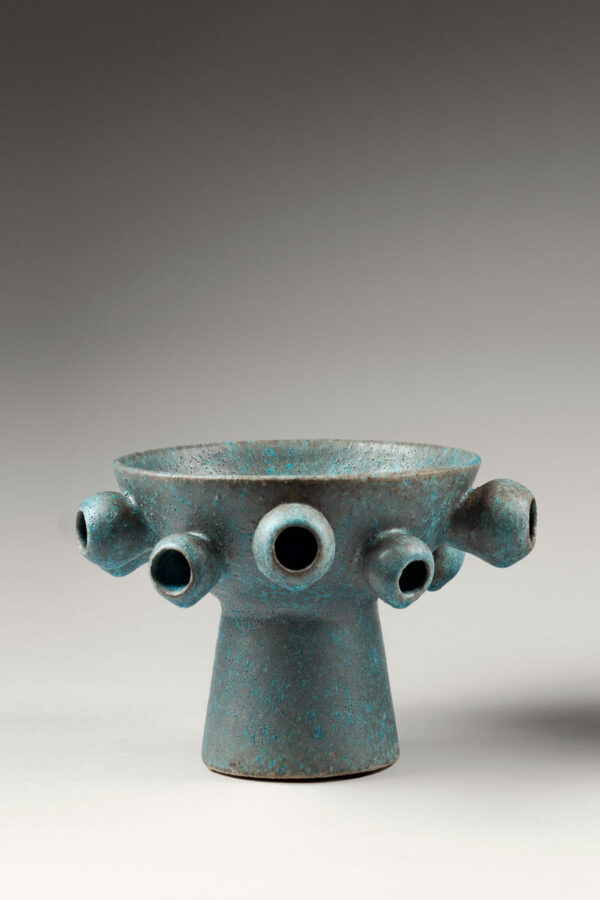 “Tentacle Tazza” Turquoise Vase
