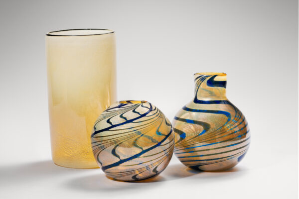 Set de 3 vases en verre de Murano